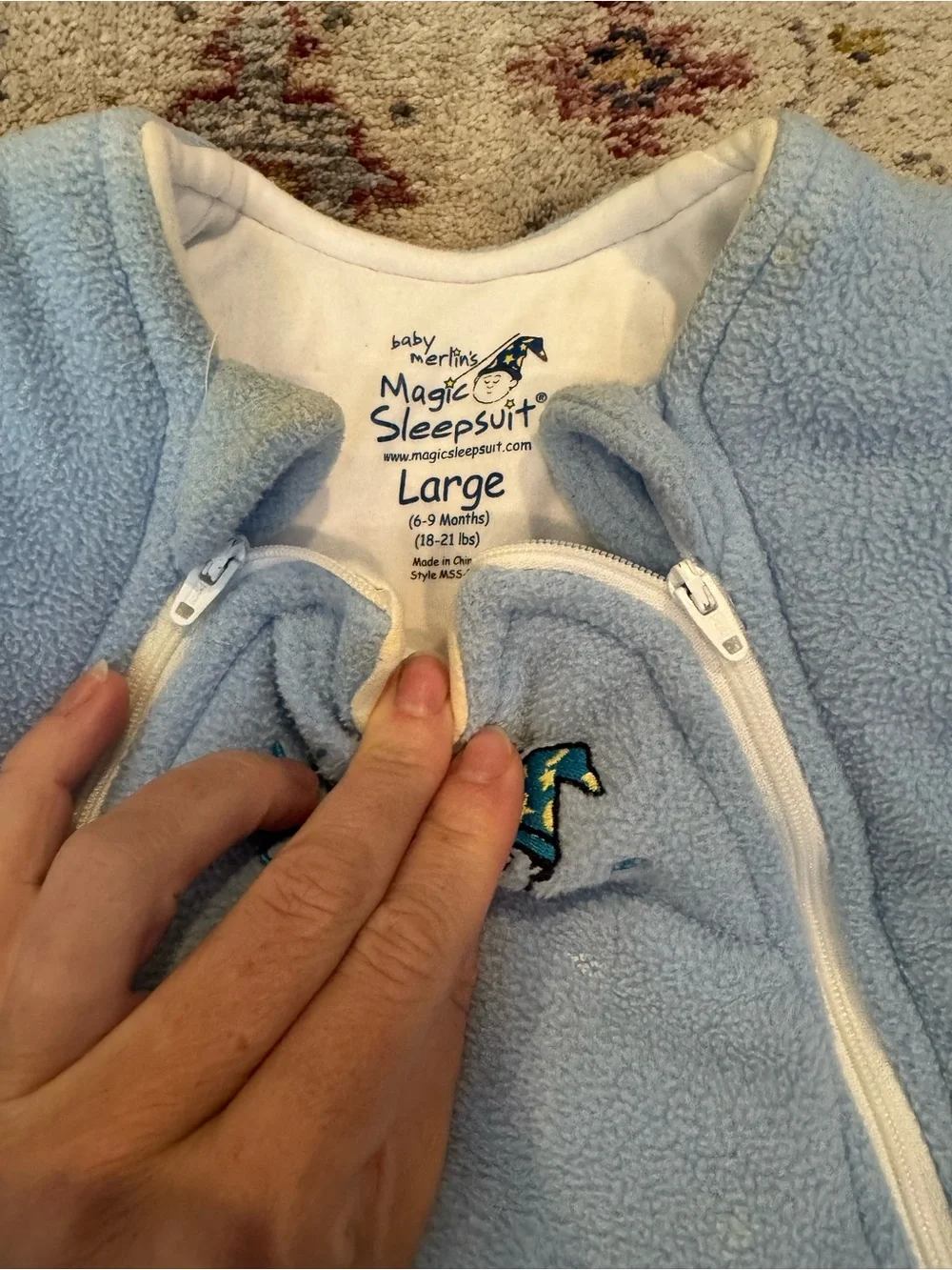 Baby Merlin small stains